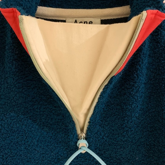 Acne Studios Faraz Teal Pullover Shirt Jacket - Picture 3 of 5